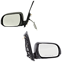 Driver and Passenger Side Mirror, Power Adjust, Non-Heated, Textured Black, Manual Folding, No Signal Light, No Blind Spot Feature, No Memory, No Puddle Light, No Auto-Dimming