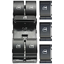 Front and Rear, Driver and Passenger Side Window Switch Black
