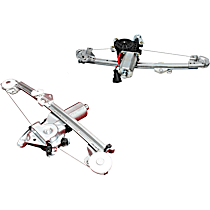 Rear, Driver and Passenger Side Power Window Regulator, With Motor