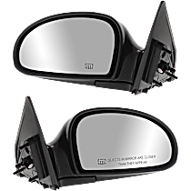 Driver and Passenger Side Mirror, Power Adjust, Heated, Paintable, Manual Folding, No Signal Light, No Blind Spot Feature, No Memory, No Puddle Light, No Auto-Dimming