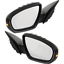 Driver and Passenger Side Mirror, Power, Manual Folding, Heated, Paintable, In-housing Signal Light, Without memory, Without Puddle Light, Without Auto-Dimming, Without Blind Spot Feature