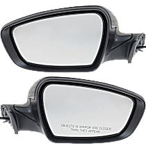 Driver and Passenger Side Mirror, Power, Manual Folding, Heated, Paintable, Without Signal Light, Without memory, Without Puddle Light, Without Auto-Dimming, Without Blind Spot Feature, Sedan