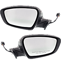 Driver and Passenger Side Mirror, Power Adjust, Heated, Paintable, Power Folding, In-housing Signal Light, No Blind Spot Feature, No Memory, With Puddle Light, No Auto-Dimming