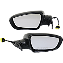Driver and Passenger Side Mirrors, Power, Power Folding, Heated, Paintable, In-housing Signal Light, No Memory, With Puddle Light, No Auto-Dimming, No Blind Spot Feature