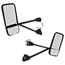 Driver and Passenger Side Mirror, Power Adjust, Heated, Non-Folding, Paintable, No Signal Light, No Memory, No Puddle Light, No Auto-Dimming, No Blind Spot Feature
