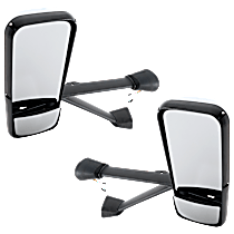Driver and Passenger Side Mirror, Power Adjust, Heated, Manual Folding, Chrome, No Signal Light, No Memory, No Puddle Light, No Auto-Dimming, No Blind Spot Feature