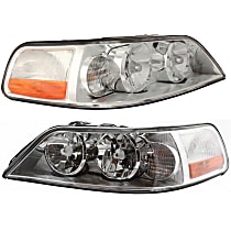Driver and Passenger Side Headlights, With bulb(s), Halogen, OE comparable