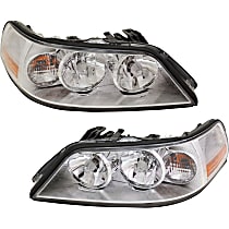 Driver and Passenger Side Headlights, With bulb(s), Halogen, OE comparable