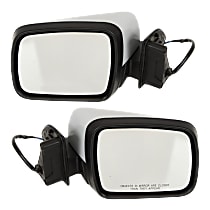 Driver and Passenger Side Mirror, Power, Manual Folding, Heated, Paintable, Without Signal Light, Without memory, Without Puddle Light, Without Auto-Dimming, Without Blind Spot Feature