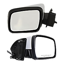 Driver and Passenger Side Mirror, Power, Power Folding, Heated, Paintable, Without Signal Light, Without memory, Without Puddle Light, Without Auto-Dimming, Without Blind Spot Feature