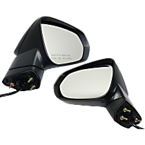 Driver and Passenger Side Mirror, Canada Built Vehicle, Power, Heated, Paintable, Manual Folding, In-housing Signal Light, No Blind Spot Feature, With Memory, No Puddle Light, No Auto-Dimming
