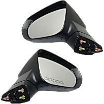 Driver and Passenger Side Mirror, Power, Heated, Paintable, Manual Folding, In-housing Signal Light, No Blind Spot Feature, No Memory, No Puddle Light, No Auto-Dimming