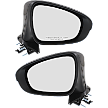Driver and Passenger Side Mirrors, Power, Manual Folding, Heated, Paintable, In-housing Signal Light, Without memory, With Puddle Light, Without Auto-Dimming, Without Blind Spot Feature