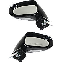 Driver and Passenger Side Non-Towing Mirrors, Power, Manual Folding, Heated, Paintable, In-housing Signal Light, With memory, With Puddle Light, Without Auto-Dimming, Without Blind Spot Feature