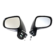 Driver and Passenger Side Mirrors, Power, Manual Folding, Heated, Paintable, No Signal Light, With memory, With Puddle Light, No Auto-Dimming, No Blind Spot Feature
