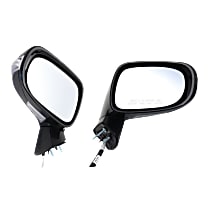Driver and Passenger Side Mirror, Power, Manual Folding, Heated, Paintable, In-housing Signal Light, With memory, With Puddle Light, Without Auto-Dimming, Without Blind Spot Feature