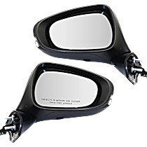 Driver and Passenger Side Mirrors, Power, Manual Folding, Heated, Paintable, In-housing Signal Light, No Memory, With Puddle Light, No Auto-Dimming, No Blind Spot Feature