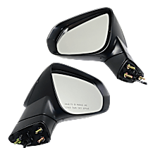 Driver and Passenger Side Mirror, Power, Heated, Paintable, Manual Folding, In-housing Signal Light, No Blind Spot Feature, With Memory, No Puddle Light, No Auto-Dimming