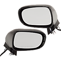 Driver and Passenger Side Mirrors, Power, Manual Folding, Heated, Paintable, No Signal Light, With memory, With Puddle Light, No Auto-Dimming, No Blind Spot Feature