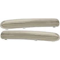 Front, Driver and Passenger Side, Outer Bumper Trim, Chrome
