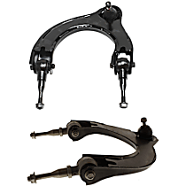 Front, Driver and Passenger Side, Upper Control Arms, With Ball Joints