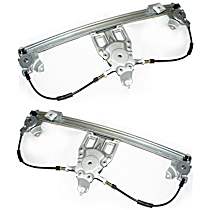 Rear, Driver and Passenger Side Power Window Regulator, Without Motor