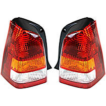 Driver and Passenger Side Halogen Tail Light, Without bulb(s), OE Replacement