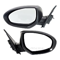 Driver and Passenger Side Mirror, Power, Manual Folding, Non-Heated, Paintable, Without Signal Light, Without memory, Without Puddle Light, Without Auto-Dimming, Without Blind Spot Feature