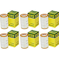 SET-MANHU7185X-6 Oil Filter - Cartridge, Direct Fit, Set of 6