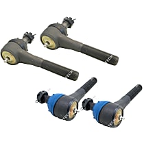 SET-MEMES2120R-F Front, Driver and Passenger Side, Inner and Outer Tie Rod End, Supreme Series