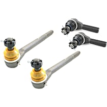 SET-MEMES3122R-F Front, Driver and Passenger Side, Inner and Outer Tie Rod End, Supreme Series