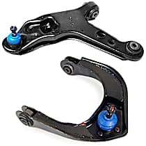 SET-MEMS501138-F Front, Driver Side, Upper and Lower Control Arm, Supreme Series