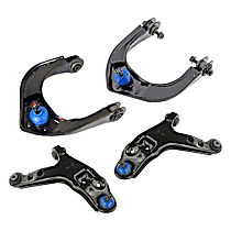 SET-MEMS501139 Front, Driver and Passenger Side, Upper and Lower Control Arm
