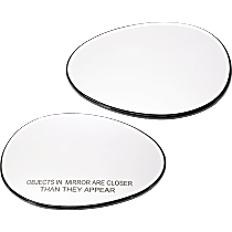 Driver and Passenger Side Mirror Glass, Heated, Without Blind Spot Feature, Without Turn Signal Light
