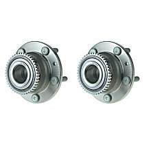 SET-MO512271-2 Rear, Driver and Passenger Side Wheel Hub, 5 Lugs, With Bearing,, Problem Solver Series