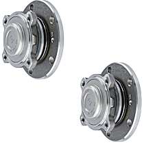 SET-MO512543-2 Rear, Driver and Passenger Side Wheel Hub, 5 Lugs, With Bearing, FWD, 1.6L, 4Cyl, Problem Solver Series