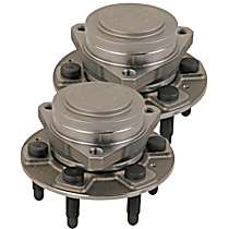 Wheel Hub, FWD, 6 Lugs, With Bearing