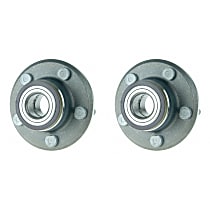 Front, Driver and Passenger Side Wheel Hub, Coupe, 4-Wheel ABS, RWD, 5 Lugs, With Bearing, Problem Solver Series