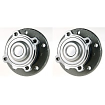 SET-MO513254-2 Front, Driver and Passenger Side Wheel Hub, 5 Lugs, With Bearing,, Problem Solver Series