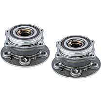 SET-MO513363-2 Front, Driver and Passenger Side Wheel Hub, 5 Lugs, With Bearing, Sensor Included