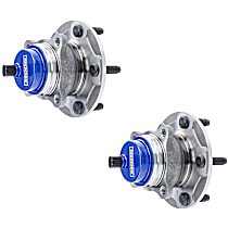 SET-MO513370-2 Front, Driver and Passenger Side Wheel Hub, 5 Lugs, With Bearing,, Problem Solver Series