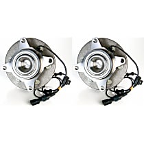 Front, Driver and Passenger Side Wheel Hub, RWD, 6 Lugs, With Bearing, Problem Solver Series