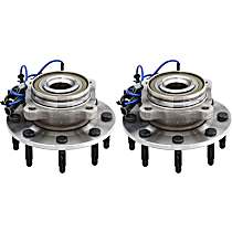 Front, Driver and Passenger Side Wheel Hub,  4-Wheel ABS, RWD, Sport Utility, 8 Lugs, With Bearing, Problem Solver Series