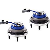 Front, Driver and Passenger Side Wheel Hub, RWD, 6 Lugs, Problem Solver Series