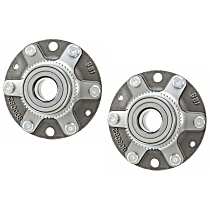 Rear, Driver and Passenger Side Wheel Hub, 6 Lugs, With Bearing, Problem Solver Series