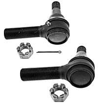 SET-MOES187L Front, Driver and Passenger Side, Outer Tie Rod End