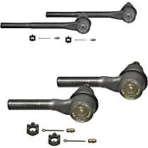 SET-MOES2072RLT-F Front, Driver and Passenger Side, Inner and Outer Tie Rod End