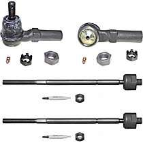 Front, Driver and Passenger Side, Inner and Outer Tie Rod End, FWD