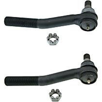 SET-MOES800421 Front, Driver and Passenger Side, Outer Tie Rod End