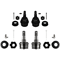 SET-MOK3185 Front, Driver and Passenger Side, Upper and Lower Ball Joint Problem Solver Series
